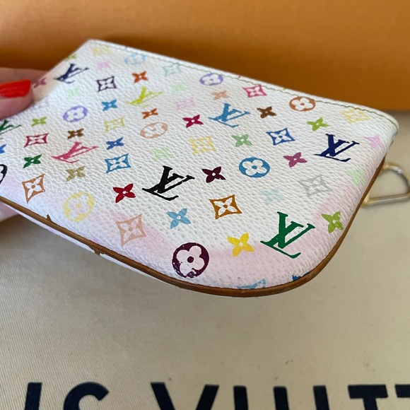Louis Vuitton Multicolor Pochette Plate Rare Auth - Picture 11 of 16